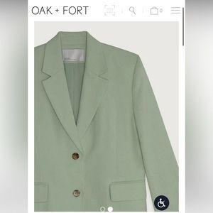 oak + fort linen blazer